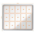 Nobo Premium Plus vitrine intérieure, porte coulissante avec serrure, magnétique, 15 x A4