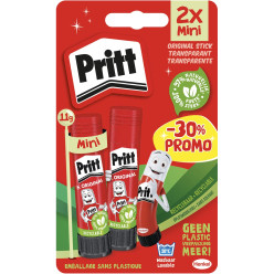 Pritt plakstift, 11 g, blister van 2 stuks, 2de aan halve prijs