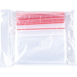 OFFICE PRODUCTS zip bags transparent pack of 100 pieces size 120 x 180 mm