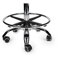 Chromen voetring, op iedere hoogte vast te zetten, diameter 40 cm