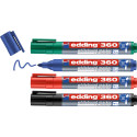 Edding whiteboard marker 360, geassorteerde kleuren, blister van 4 stuks