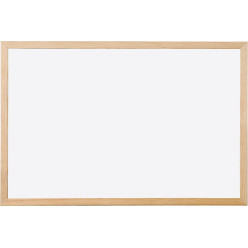 Q-CONNECT whiteboard, met houten frame, melamine, 120 x 90 cm