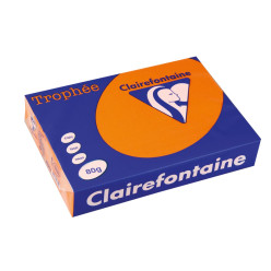 Clairefontaine Trophée Intens Colored Paper A4 80 gsm 500 Sheets Bright Orange