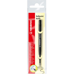 STABILO ballpoint pen refill, medium tip, black