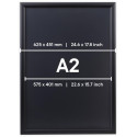 Europel Economy Snap Frame, 25 mm List, Size A2, Black