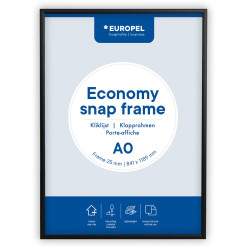 Europel snap frame Economy 25 mm A0 black