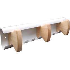 Unilux muurkapstok Aurora, wit, 3 haken