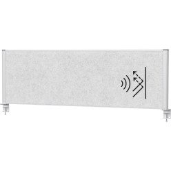 MAULconnecto scheidingswand, ft 160x50 cm, lichtgrijs, frame zilver