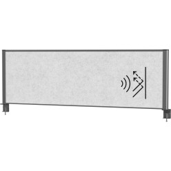 MAULconnecto scheidingswand, ft 160x50 cm, lichtgrijs, frame antraciet