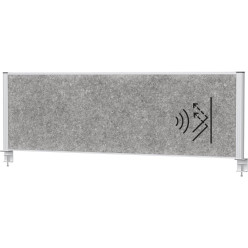 MAULconnecto scheidingswand, ft 160x50 cm, donkergrijs, frame zilver