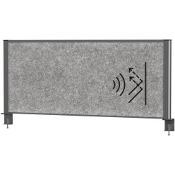 MAULconnecto scheidingswand, ft 120x50 cm, donkergrijs, frame antraciet