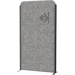 MAULcocoon scheidingswand, ft 100x180 cm, grijs, frame antraciet, voet
