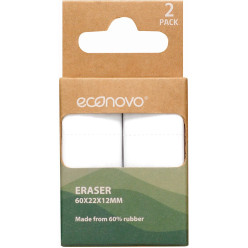 Econovo gomme, blanc, blister de 2 pièces