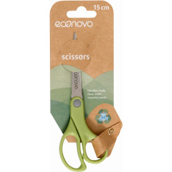 Econovo schaar, 15 cm, groen, op blister