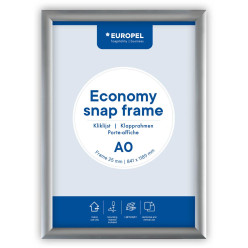 Europel Economy Snap Frame 25 mm List A0 Silver