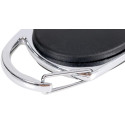 Europel retractable badge reel with carabiner and snap button lanyard, black