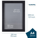Europel clicklijst, lijst 25mm A4, mat zwart posterframe