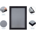 Europel clicklijst, lijst 25mm A4, mat zwart posterframe