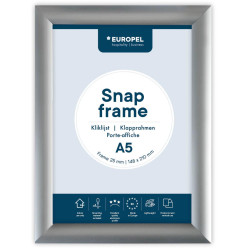 Europel Poster Frame with Clips, 25mm List, A5, Aluminum