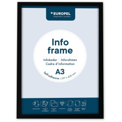 Europel zelfklevend kader ft A3, zwart, pak van 2 stuks