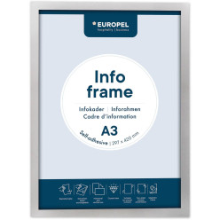 Europel zelfklevend kader ft A3, zilver, pak van 2 stuks