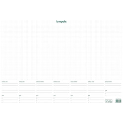 Brepols schrijfonderlegger met weekkalender, ongedateerd