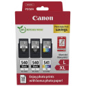 Canon Photo Value Pack PG-540L Black 2-Pack and CL-541XL Colour 1-Pack with Photo Paper OEM 5224B015 4 Colours 300-400 Pages
