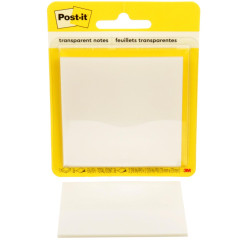 Post-it Transparent Notes, Clear, 36 Sheets, 2.9 x 2.9 in, Blister Pack