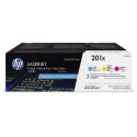 HP toner 201X, 3 x 2.300 pages, OEM CF253XM, 3 couleurs
