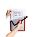 DURAFRAME A4 Self-Adhesive Magnetic Info Frame Red Pack of 5