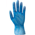 Arco Essentials Gants jetables en vinyle sans poudre Bleu Taille L - 100 pièces /Boîte