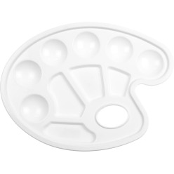 Kangaro Oval Plastic Mixing Palette, 17 x 23 cm