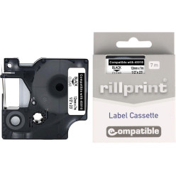 Compatible Dymo D1 Label Tape 45010 12mm Black on Clear
