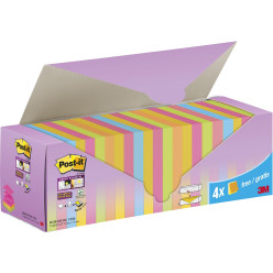 Post-it Super Sticky Z-Notes Assorted, 90 Sheets, 76 x 76 mm, 20 Plus 4 Free Pads