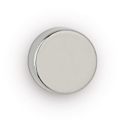 MAUL neodymium schijfmagneet, ft 12 x 3 mm, trekkracht 2,5 kg, zilver, blister van 10 stuks