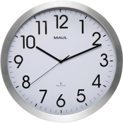 MAULmove wandklok, radiogestuurd, diameter 40 x 5,2 cm, aluminium kader