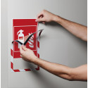 Durable Duraframe Magnetic Security ft A4, rood/wit, 5 stuks