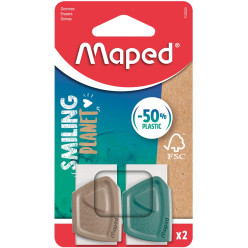 Maped Smiling Planet Erasers Pack of 2
