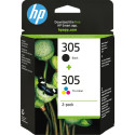 HP inktcartridge 305, 100-120 pagina's, OEM 6ZD17AE, 1 x zwart en 1 x 3 kleuren