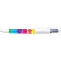 Bic 4 Colours Tie - Dye  Botanical stylo bille 4 couleurs, 4 couleurs d'encre classique, présentoir de 30