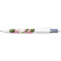 Bic 4 Colours Tie - Dye  Botanical stylo bille 4 couleurs, 4 couleurs d'encre classique, présentoir de 30