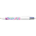 Bic 4 Colours Tie - Dye  Botanical stylo bille 4 couleurs, 4 couleurs d'encre classique, présentoir de 30