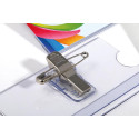 EUROPEL Name Badge Holders with Combined Clip 75 x 40 mm Pack of 24