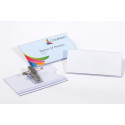 EUROPEL Name Badge Holders with Combined Clip 75 x 40 mm Pack of 24