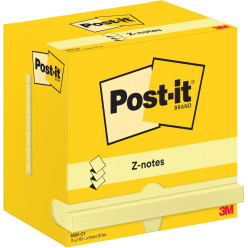 Post-it Z-Notes Canary Yellow 76 x 127 mm 100 Sheets per Pad Pack of 12 Pads