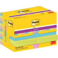 Post-it Super Sticky Notes Cosmic, 90 Sheets, 47.6 x 47.6 mm, Pack of 12 Pads