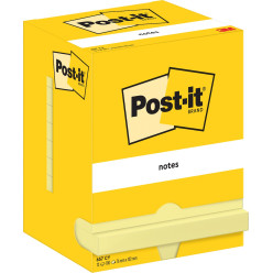 Post-it Notes, 3 x 4 in, Canary Yellow, 100 Sheets per Pad, Pack of 12 Pads