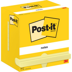 Post-it Notes, 3 x 5 in, Canary Yellow, 100 Sheets per Pad, 12 Pads per Pack