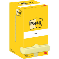 Post-it Notes, 3 x 3 in, Yellow, 100 Sheets per Pad, Pack of 12 Pads