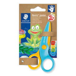Staedtler Noris Junior Child Scissors, 10 cm, Right-Handed, Stainless Steel, Yellow/Blue, Pack of 1